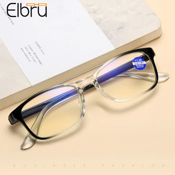 Elbru ултра-леки Очила за четене с анти-синя светлина, Унисекс Очила за далекогледство, Женски, Мъжки, Дальнозоркие очила с диоптриями от + 1.0 до + 4,0