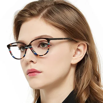 Синя Светлина Блокер Очила Дамски Очила С Преливащи Се Цветове На Компютърни Очила С Рецепта Лещи Са Медицински Оптични Рамки За Очила Пъстри