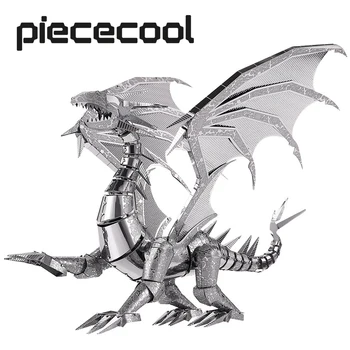 Piececool 3D Метални Играчки-Пъзели Dragon Flame Assembly Model Kit САМ Пъзел Пъзел игра за Тийнейджъри Подаръци За Рожден Ден