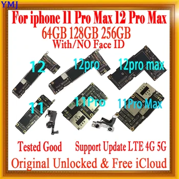 Оригинал За iPhone 11 Pro Max 12 Pro Max дънна Платка за Отключване на Безплатен iCloud Логическа Такса за Актуализация на IOS 4G 5G дънна Платка С/БЕЗ Идентификатор на Лицето