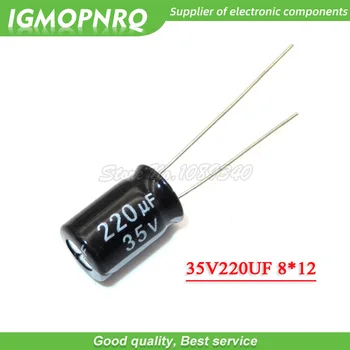 20PCS 35V220UF 8*12 мм 220 icf 35 8 *12 Алуминиеви електролитни кондензатори