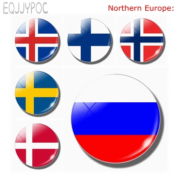 Флаг На Русия Стъклени Стикери За Хладилник Магнит Северна Европа, Русия, Финландия, Швеция, Норвегия, Исландия, Дания Магнитен Хладилник