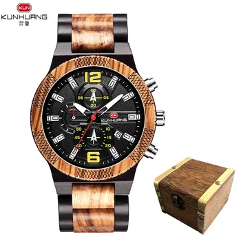 Relogio Masculino Персонализирани Дървени Часовници за Мъже Най-добрата Марка на Луксозни Елегантен Хронограф Военни Часовници от Дърво reloj hombre