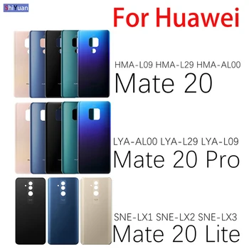 Задната Врата На Корпуса Калъф Huawei Капитан 20 Mate 20 Pro 20 Lite Капак На Отделението За Батерията Задната Стъклен Панел Капак На Отделението За Батерията Mate20 Замяна