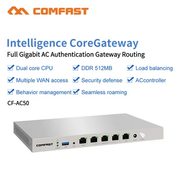COMFAST CF-AC50 Gigabit Wi-Fi Рутер ac Корпоративен портал, Безшевни Роуминг/Мулти WAN/Баланс на натоварването PPPoE QoS 4 Wan LAN Порт Маршрут