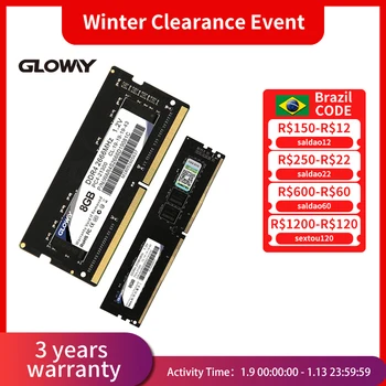 Gloway DDR4 8 GB 2666 Mhz DIMM-ове Memoria Оперативна памет от 16 GB, 3200 Mhz sodimm памет Памет PC4-21300 За вашия Десктоп на лаптопа Computador