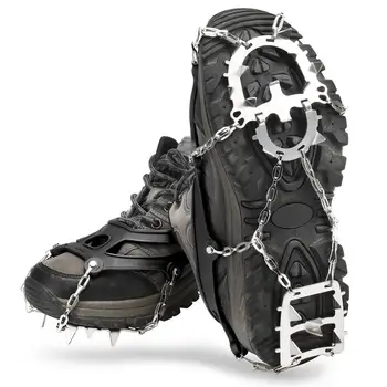 Мини Преносими TPE18-назъбените Ледени обувки за сняг С Шипове, Верижни Телчета, Скоби, Защитен Калъф За Обувки, Катерене, Туризъм