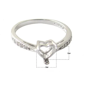 Beadsnice ID27336 чисто сребро 925 проба с полумонтажным пръстен настройки уникални пръстени настройки на пръстените производство на бижута