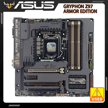 Дънна платка ASUS GRYPHON Z97 ARMOR EDITION с чип на Intel Z97 за LGA 1150 DDR3 с поддръжка на процесори Core i7 i5 i3 32 GB 3xPCI-E X16 ATX