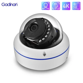Gadinan 8MP 4K Face Detection IP Камера Външна Куполна Метална H. 265 ВИДЕОНАБЛЮДЕНИЕ IR за Нощно Виждане, за Системата за Видеонаблюдение за Сигурност