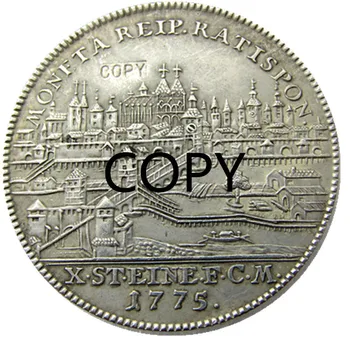 DE(33)Германски държавата, РЕГЕНСБУРГ, талер, 1775, Регенсбург, копие монети със сребърно покритие