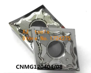 Безплатна доставка на 10 бр. CNMG120404/CNMG120408 Стругове видий алуминиеви вложки, Нож за притежателя на MCLNR/MCKNR, подходящ за алуминий