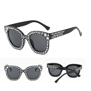 2020 луксозни звездни Модни дамски слънчеви очила Мъжки Квадратни Маркови Дизайнерски Слънчеви Очила Oculos Ретро мъжки желязо (1)