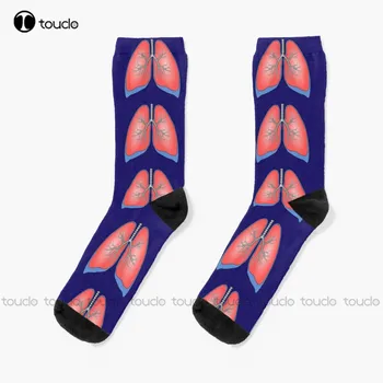 Анатомический чорап - Чифт Леки Чорапи за момичета Бял Цвят Чорапи Коледен Коледен Подарък 360 ° Цифров Печат на Персонализирани Потребителски Жените и Мъжете