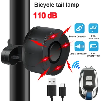 Безжична Велосипедна Вибрационна Аларма USB Зареждане на Мотоциклет Велосипедна Аларма Дистанционно Управление Противоугонный под Наем Детектор Аларма Интелигентна Система за