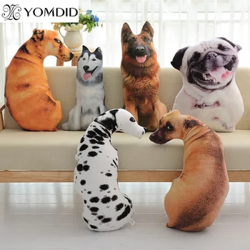 3D Възглавница във Формата На Кученце декоративна Възглавница, За да се Хвърлят С РЕШЕТКА Памучен Вътрешен Начало Декор Cartoony Разтегателен Играчки Възглавница За Сън