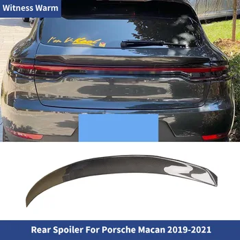 За Porsche Macan Авто Спойлер Macan S Задна Задна Светлина Декоративни Елементи От Настоящия Въглеродни Влакна, Средната Спойлер, Калници 2018-2020