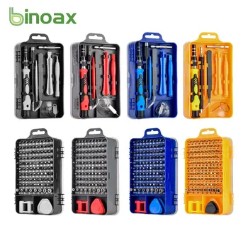 Binoax 115 в 1 Комплект Отвертки Отвертки, Определени Многофункционален Точност Ръчни инструменти за ремонт на мобилни телефони Torx Hex