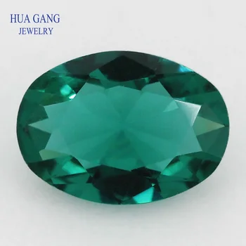 Синтетични Скъпоценни Камъни Малахит, Зелен Стъклени Камъни С Овална Форма Продажба На Едро На Бижута От Мъниста, Стъклени Скъпоценни Камъни Мъниста Безплатна Доставка