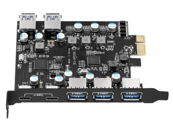 PCIE до 5 пристанища USB3.0 конвертор с два порта USB3.1 Type-c PCI Express Карти за разширяване на Вътрешния USB 3.0 за Mac Pro Открито Fl1100