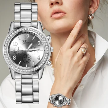 Reloj mujer сребърни часовници за жени модни кристали дамски Кварцов луксозни ръчни часовници дамски часовници дамски часовници relogio feminino