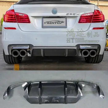 За BMW M5 F10 Седан 2012-2017 от въглеродни влакна Дифузер на Задната Броня, Автомобилна Броня, спойлер, Протектор, Автомобилен Стайлинг