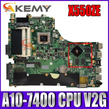 X550ZE A10-7400 Процесор V2G Такса За ASUS X550ZA X550Z VM590Z K550Z X555Z дънна Платка на лаптоп USB3.0 90NB06Y0-R00050 100% Тествана