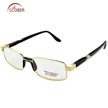 = SCOBER = Удобни Подложки за носа, Очила за четене, Разкошен Златен Сплав от висок Клас + КРАЧЕ TR90 +0.5 +0.75 +1 ДО +6