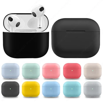 Меки Силиконови Калъфи За Apple От 2021 Нови AirPods 3 Носене Безжична Bluetooth Слушалка Защитен Калъф За Air Шушулките 3 Калъф За Зареждане