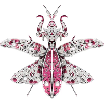 3D Метален Пъзел Piececool Многоцветни скъпоценни Камъни насекомото Богомолка модел КОМПЛЕКТИ за Събиране на Пъзел, Подарък Играчка За Деца