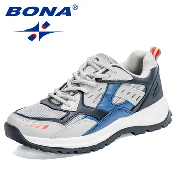 BONA 2022 Нови Маркови Маратонки За Бягане Дишащи Обувки за Мъже, Спортни Обувки Zapatos Hombre Спортни Обувки За Тренировки Мъжки Удобна