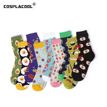 [COSPLACOOL] Harajuku Улични Дамски Чорапи Креативните Луди Сладко Хип-хоп Crew Популярни Sokken Kawaii Цветни Мультяшные Забавни Чорапи За момичета