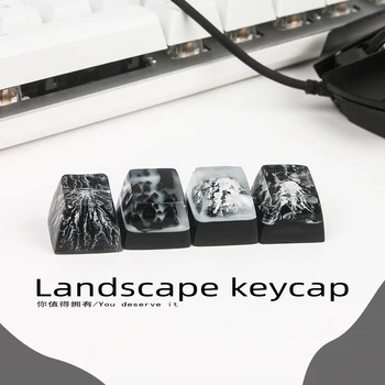 Обичай Капачки За Ключове От Смола За Механична Клавиатура Snow Mountain Key Cap Игрови Аксесоари Персонализирани Капачка За Ключове 1 бр.