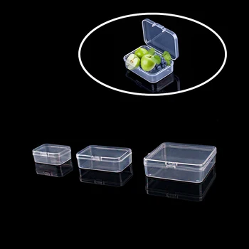 1бр Мини-Прозрачна Пластмасова Малка Кутия за Мъниста Грим Прозрачна Кутия За Подарък Кутия за Съхранение на Бижута тапи за уши Кутия За Съхранение на Контейнера