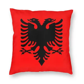 Знаме на Албания Орел Калъф За Възглавници 3D Печат Албанска Гордост Калъфка за Дивана Калъфка за Поръчка на Домашна Декоративна