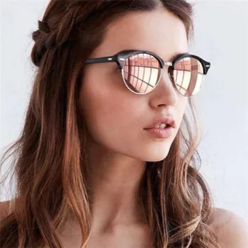 Нови Слънчеви Очила Мъжки Дамски Маркови Дизайнерски Ретро Полуободковые Слънчеви Очила В Полурамке Класически Реколта Oculos De Sol UV400
