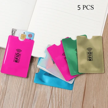 5шт Сигурността на Кредитните Карти на Банката анти-кражба Защита Калъф за Носене на Притежателя на Картата RFID Заключване Ръкав Портфейл