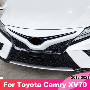 Автомобилна Предна Решетка Скара Логото на Емблемата на Покритие на Капака Ленти Етикети За Toyota Camry XV70 2018 2019 2020 2021 Аксесоари