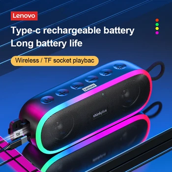 100% Оригинални Lenovo K8 5,0 Безжична Bluetooth Високоговорител Преносими Hi-Fi Led Външен Високоговорител Музикален Съраунд Бас-Бокс Микрофона На Нова