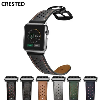 Кожена каишка За Apple Watch Band 44 мм/40 мм 42 мм/38 мм iwatch correa гривна каишка за часовник каишка Apple watch 4 3 5 se 6 7