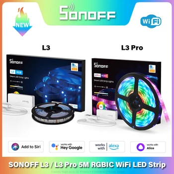 SONOFF L3/L3 Pro На 5 М WiFi Интелигентна Led Лента Гъвкава RGB Подсветката Украса Led Лампа Лента Умен Дом Чрез Алекса Google Home