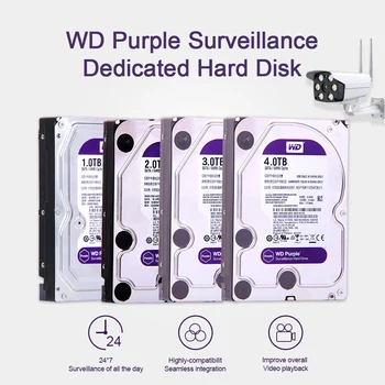Western Digital WD Лилаво Твърд диск за видеонаблюдение 1 TB И 2 TB 3 4 TB TB SATA 6,0 Gb/сек. 3,5 