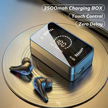 Tws Безжични Bluetooth слушалки в ушите 5.1, зарядно устройство ще захранване на скоростната с капацитет от 3500 mah, 9D, Стерео Спортни Водоустойчиви Слушалки С микрофон H3s