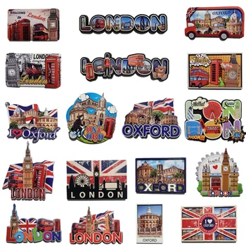 Европа Великобритания Е Англия Акрилни Дървен Магнит Туристически Сувенири, Магнитни Стикери За Хладилник Украса Пътни Подаръци