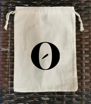 200 Броя Индивидуални Лого 15x20 см От Естествен Памук Чанти На съвсем малък Чанти За Домашно Съхранение на Торби С Черно Лого