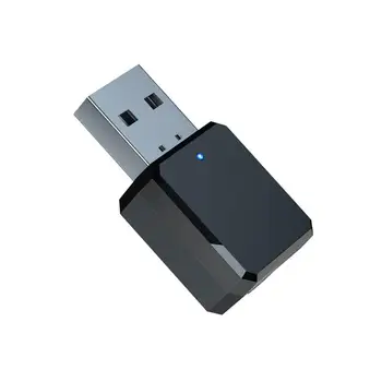 USB Безжична Bluetooth 5.1 3.5 мм Аудиоприемник Bluetooth Аудиоадаптер Приемник Двойна изхода с вграден микрофон