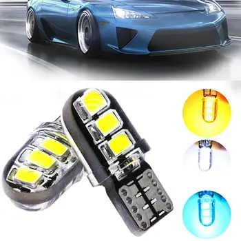 Ярък W5W SMD2835 6-LED Силикон Водоустойчив Авто Лампа за кола, Лампа за леки Автомобили и Мотоциклети, лампи за Фарове