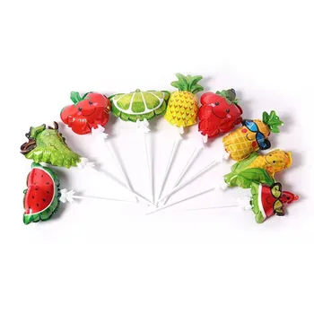 5 бр. нови плодови автоматично надуваеми с лък, за да се запази бар, ергенско парти, детски играчки, алуминиев филмът балон