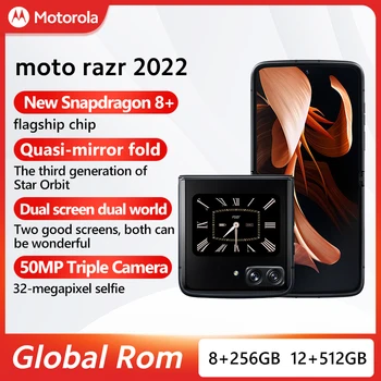 Глобалната вградена памет Motorola MOTO razr 2022 5G Сгъваем смартфон Snapdragon 8 + Gen1 6,7 инча 144 Hz OLED 50 Mp Тройната помещение 3500 mah