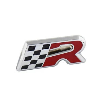 R Буква Флаг Логото на Купето на Автомобила Броня Задна Емблема на Багажника на Стикер за Седалка Leon CUPRA Lbiza Ateca